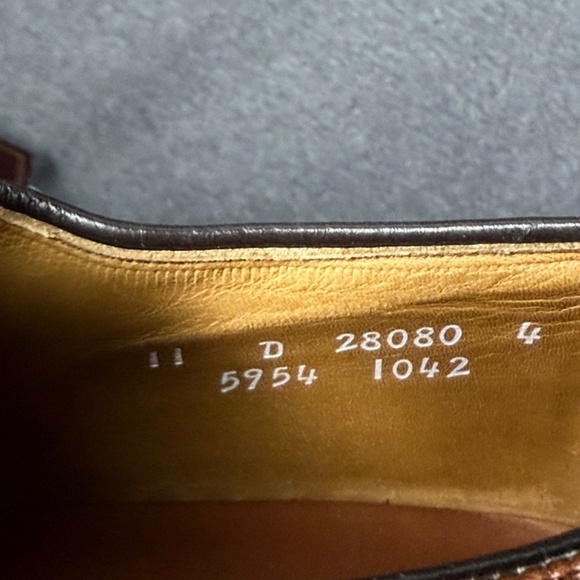 Allen Edmonds Hillcrest Derby Shoes – Size 11D – Honey Tan
